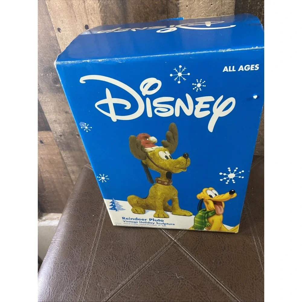 Disney Reindeer Pluto Vintage Holiday‎ Sculpture Hand-Made Hand-Painted 9
